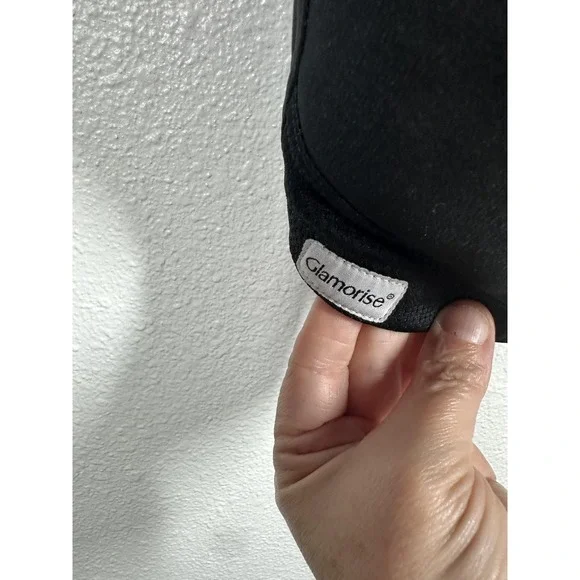 Glamorise Sports Bra Womens 44D Black Pink No-Bounce Camisole High Impact 1066 - Picture 3 of 6